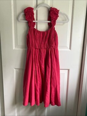 Abercrombie & Fitch Hot Pink Ruffled Strap Mini Dress